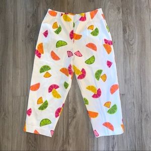 Briggs New York Lemon Pattern Capris